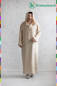 100% pure linen (Italy). Linen men hijab. Flax man Islamic clothing. Linen Muslim clothes. Italian linen