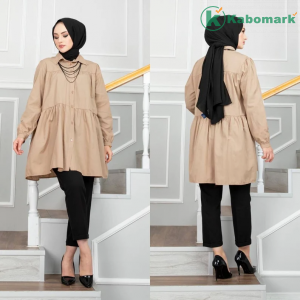 2022 New Season Women Frilly Hijab Shirt Tunic Islamic Clothing Abaya Turkish Dresses Modest Fashion Abaya Tunic Hijab Modest Dress