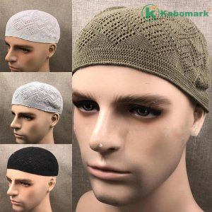 Men Skull Cap Muslim Islamic Prayer Hat Knitted Head Wear Clothing Colours