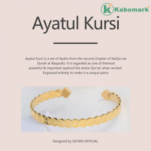 AYATUL KURSI CUFF Bracelet Allah Islam Muslim Arabic Gift Stainless Steel Bangle Personalized Bracelet Deep Engraved Jewelry Women