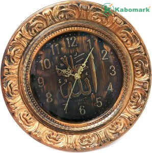 Islamic Wall Mount Clock AMN-332 Round Shape Retro Design Allah Arabic Name Calligraphy House Room Office Decor Muslim Gift