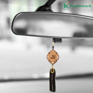 Muslim Car Hanging Ornaments Imitation Wood Car Interior Islamic Rearview Mirror Hanging Pendants Ramadan Home Room Decoration