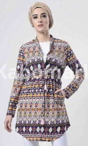 Abstract Printed Shrug Style Tunic
