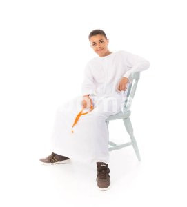 White Arab Omani Kids Jubba - Boys Thobe